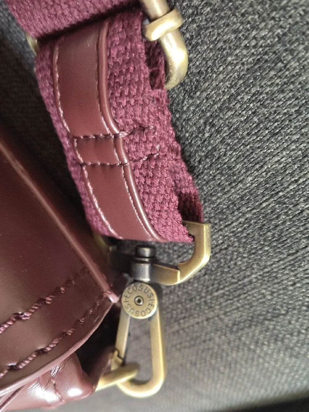 🆕ECOSUSI Stylish Bow-Accent Women’s Crossbody Travel Bag in Rose Brown w/Strap